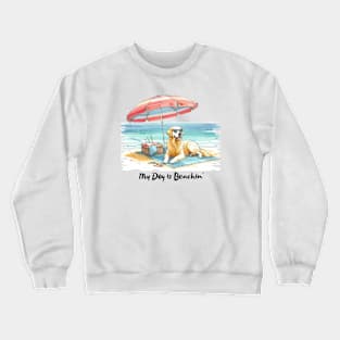 My Dog is Beachin' - Golden Retriever Crewneck Sweatshirt